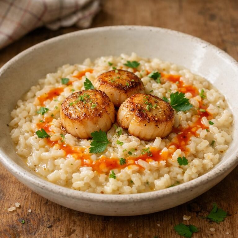 Risotto crémeux Saint‑Jacques