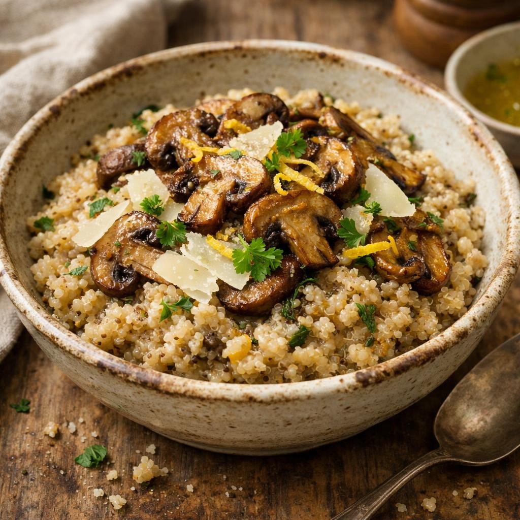 Risotto quinoa champignons