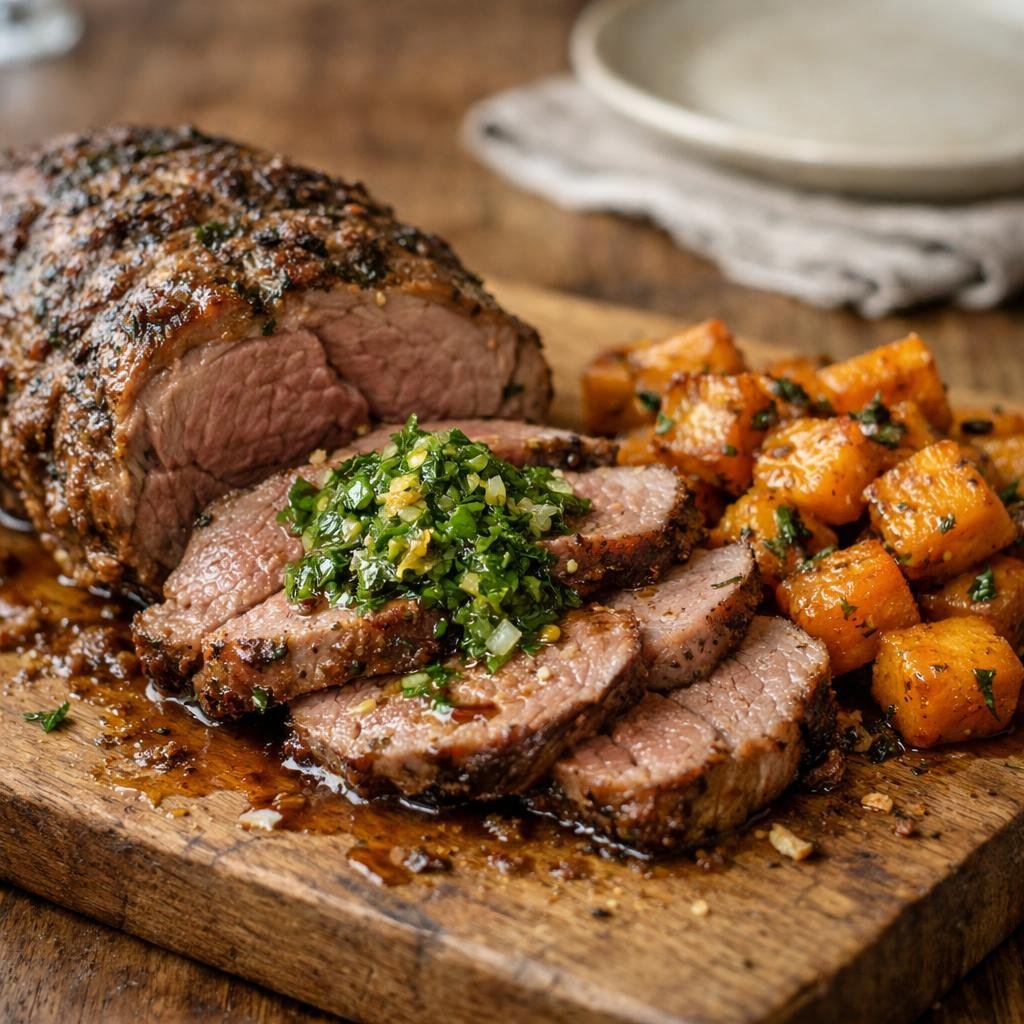 Rôti d'agneau aux herbes