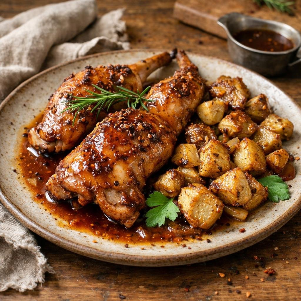 lapin mariné chipotle