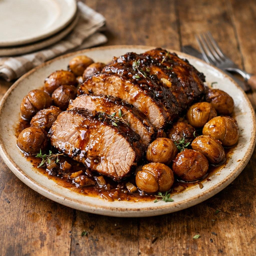 rôti de porc Tiramisu