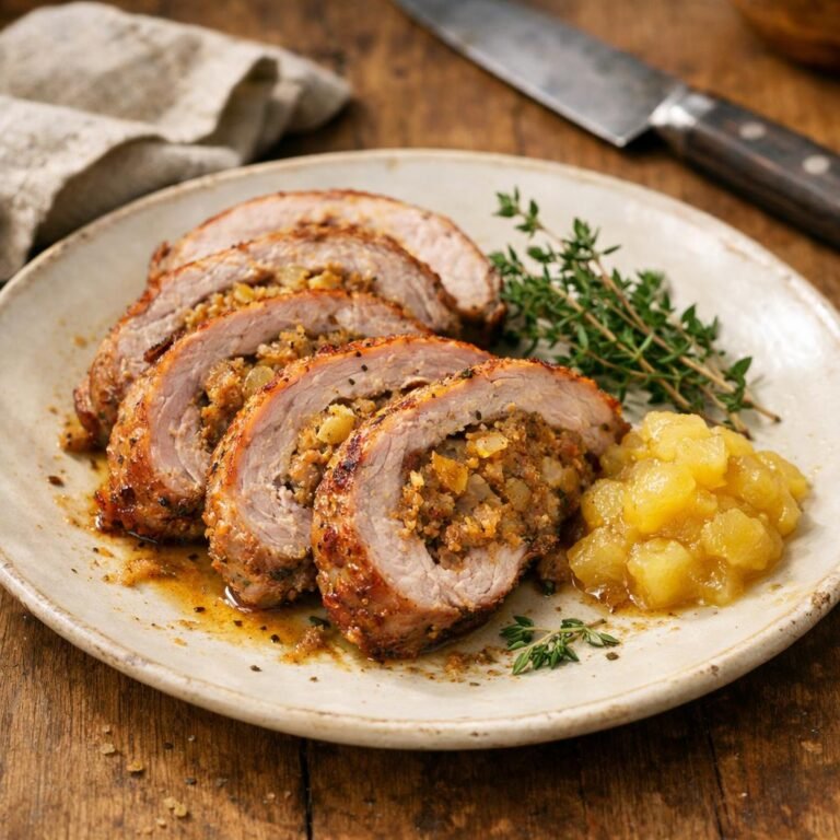rôti de porc farci