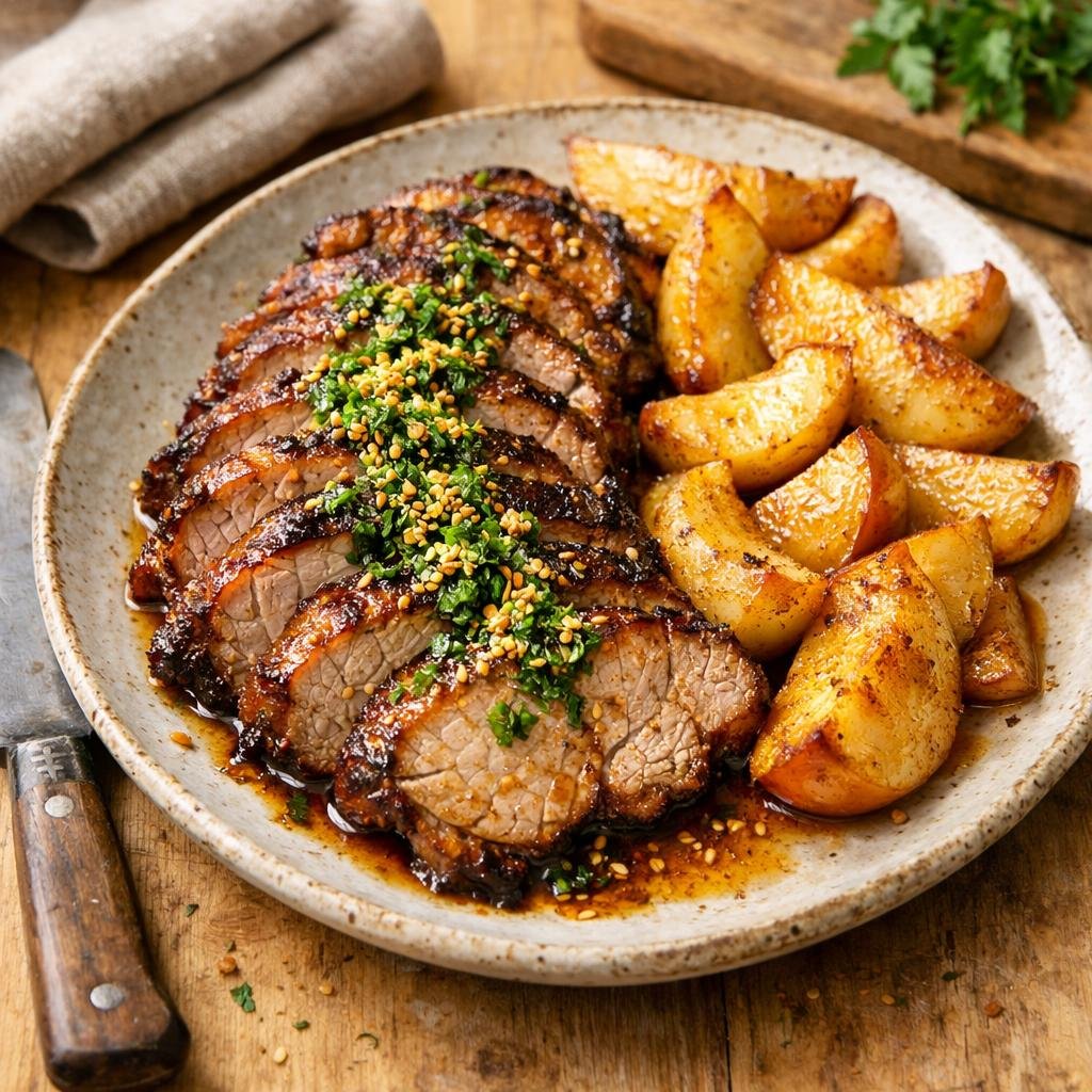 Rôti de porc sésame