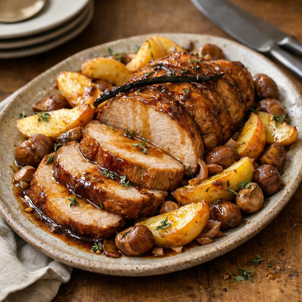 Rôti de porc vanillé