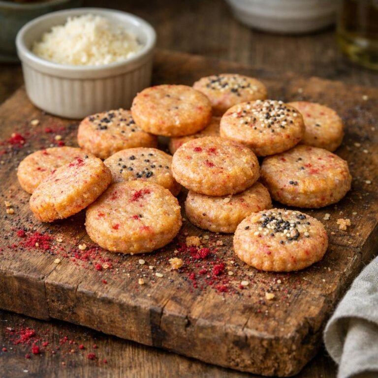 sablés parmesan groseille