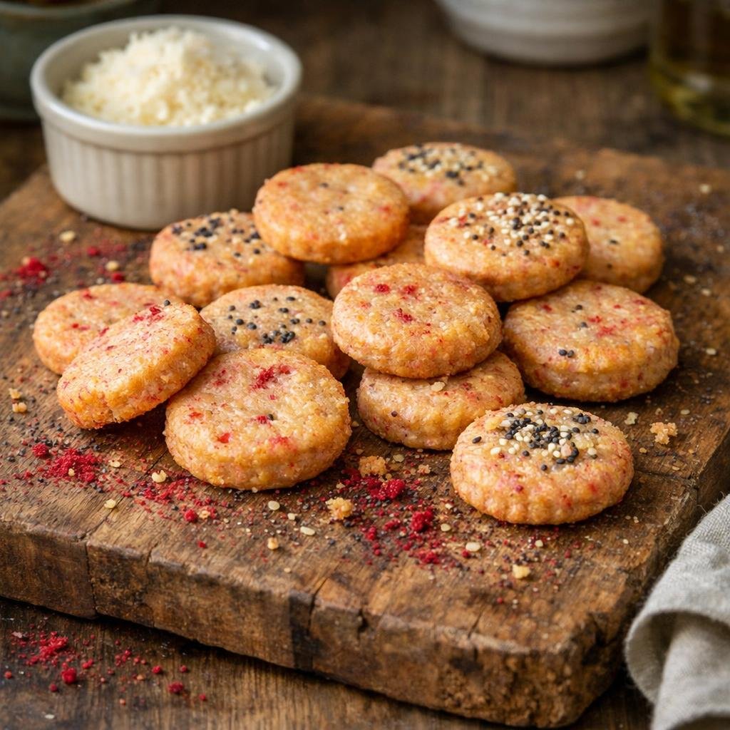 sablés parmesan groseille