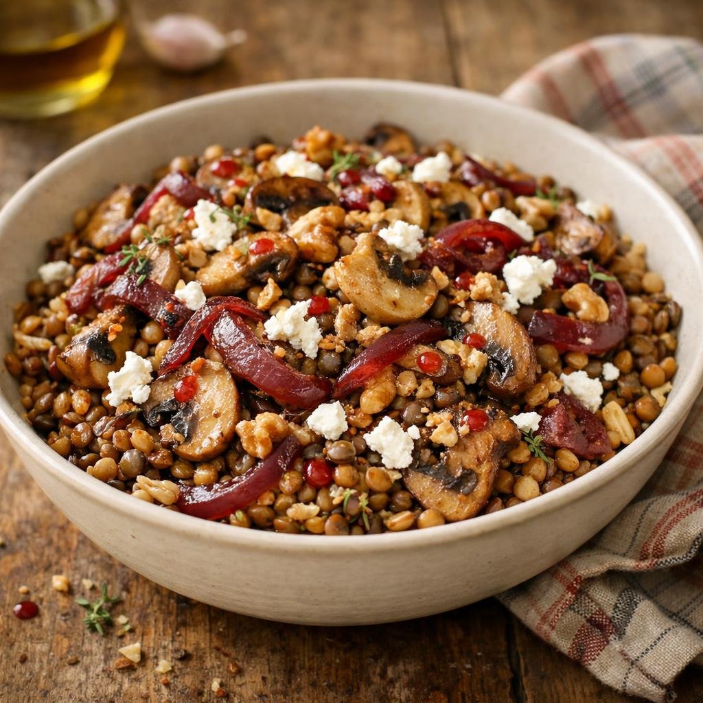 salade épeautre lentilles