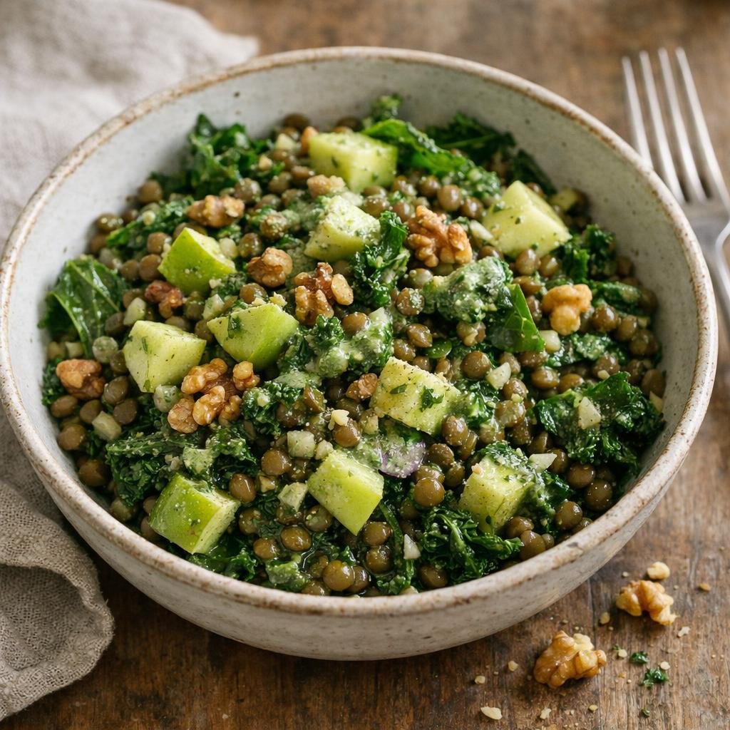 salade lentilles spiruline