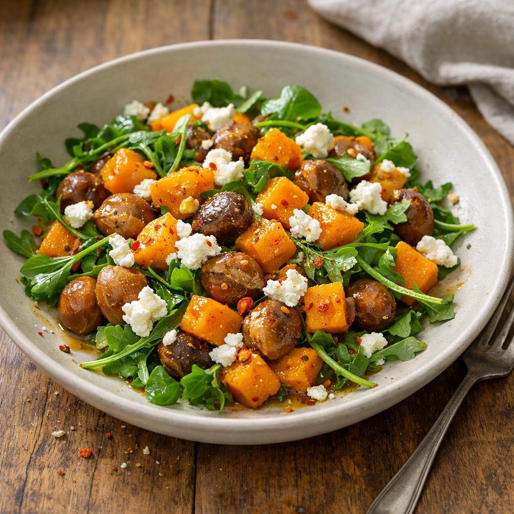 Salade tiède de butternut Cayenne