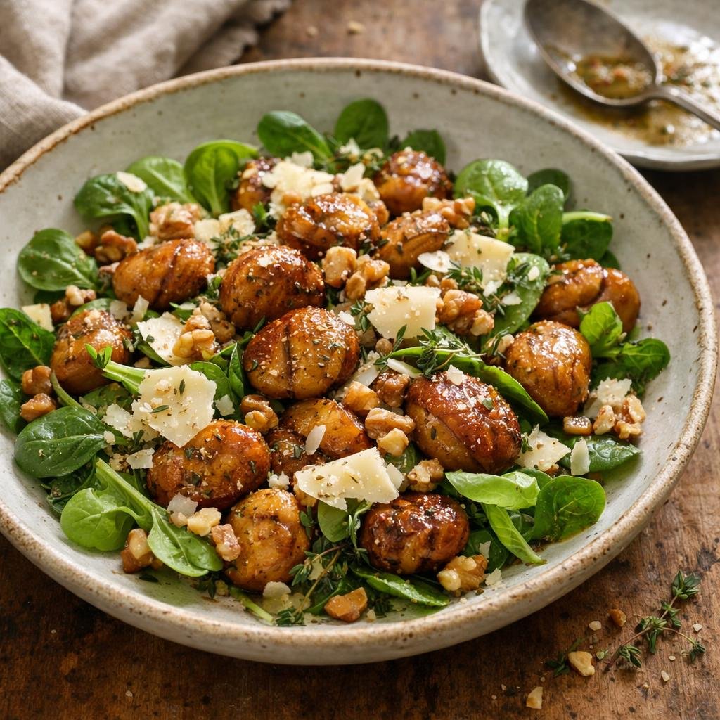 Salade tiède de châtaignes