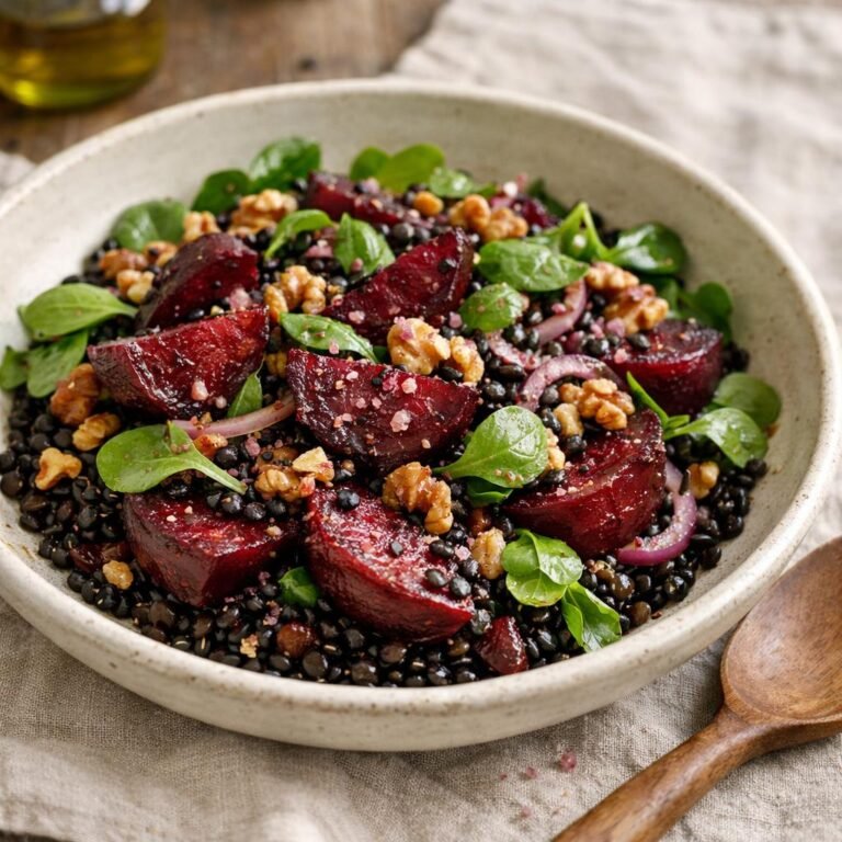 Salade tiède de lentilles