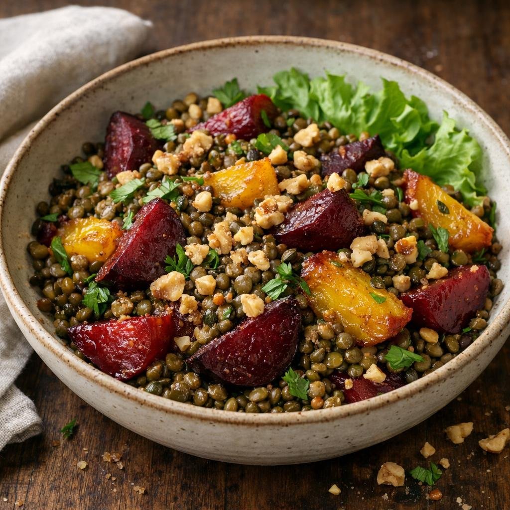 salade tiède de lentilles