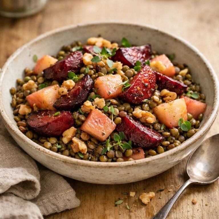 salade tiède de lentilles