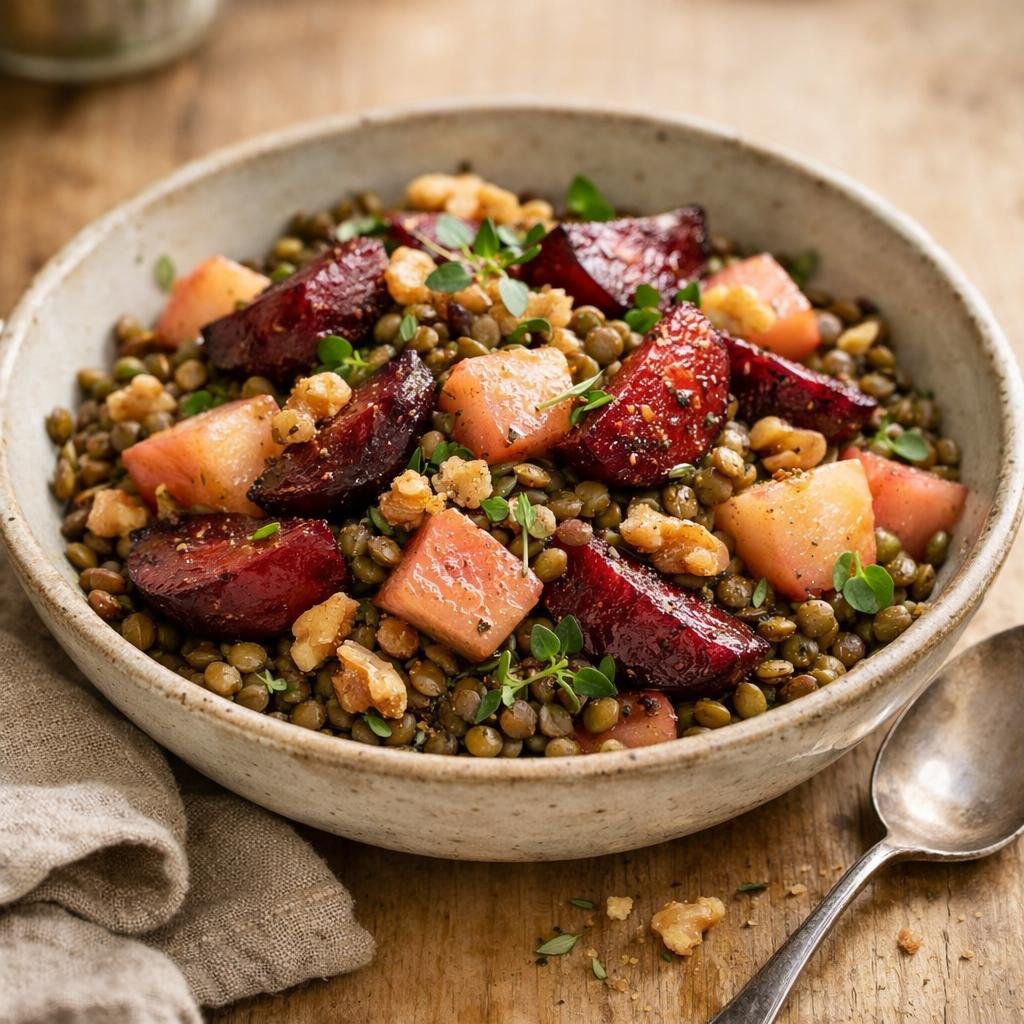 salade tiède de lentilles