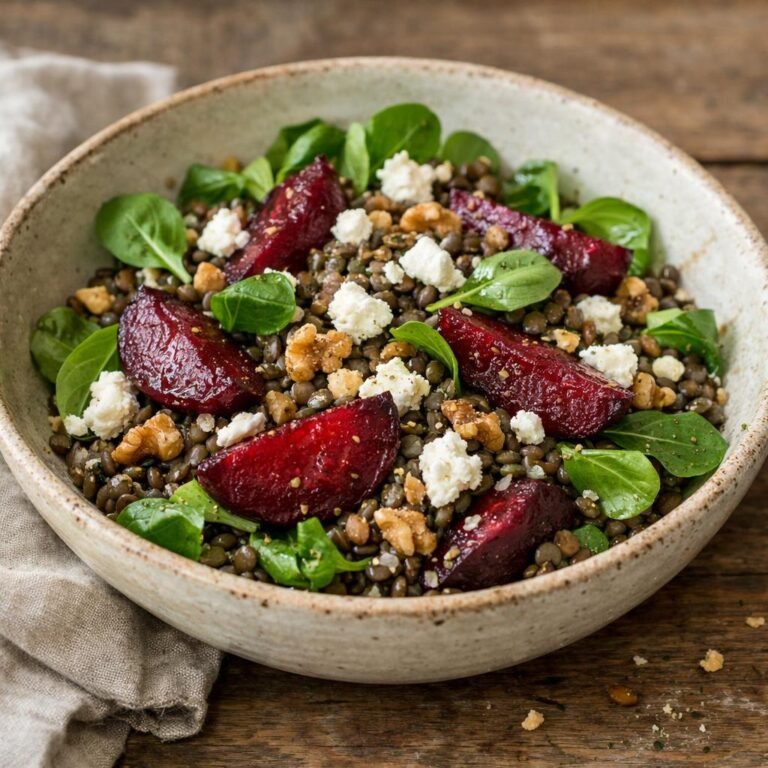 salade tiède de lentilles