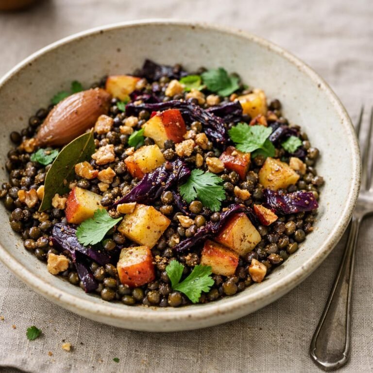 salade tiède de lentilles