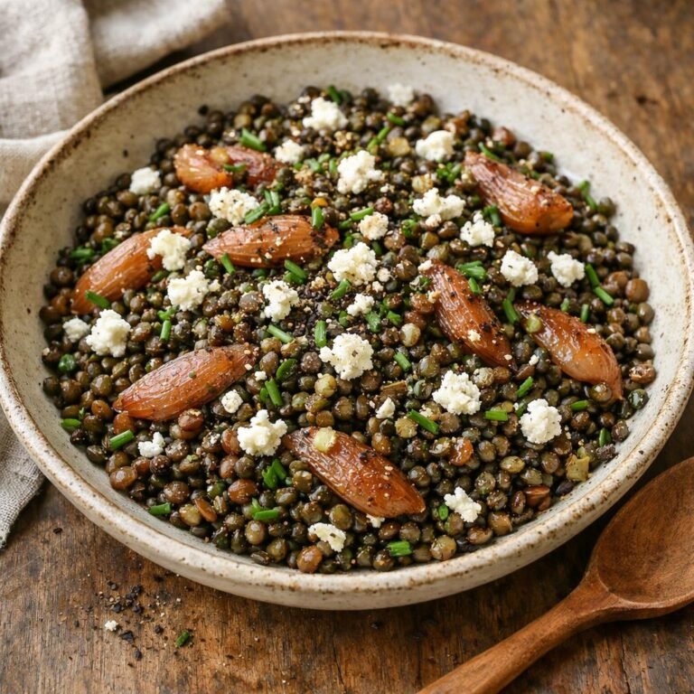 salade tiède de lentilles