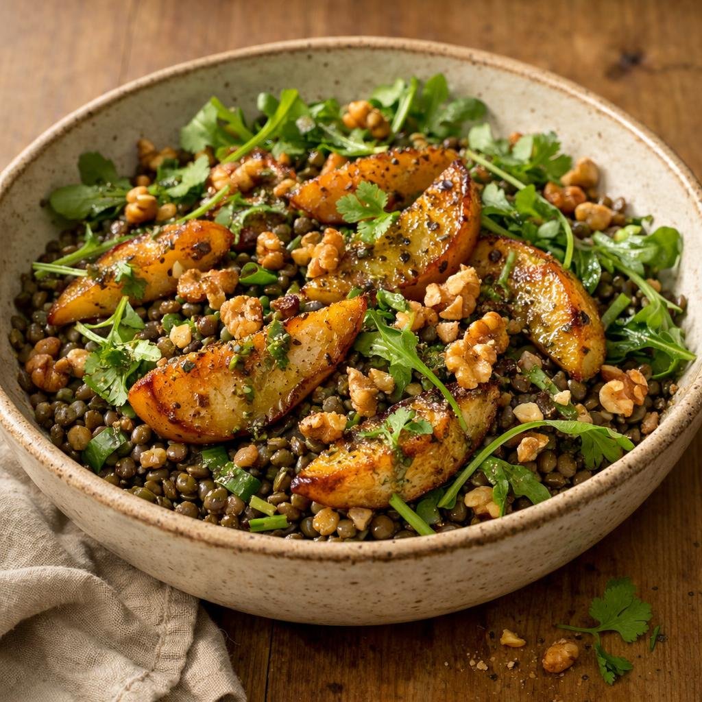 salade tiède de lentilles