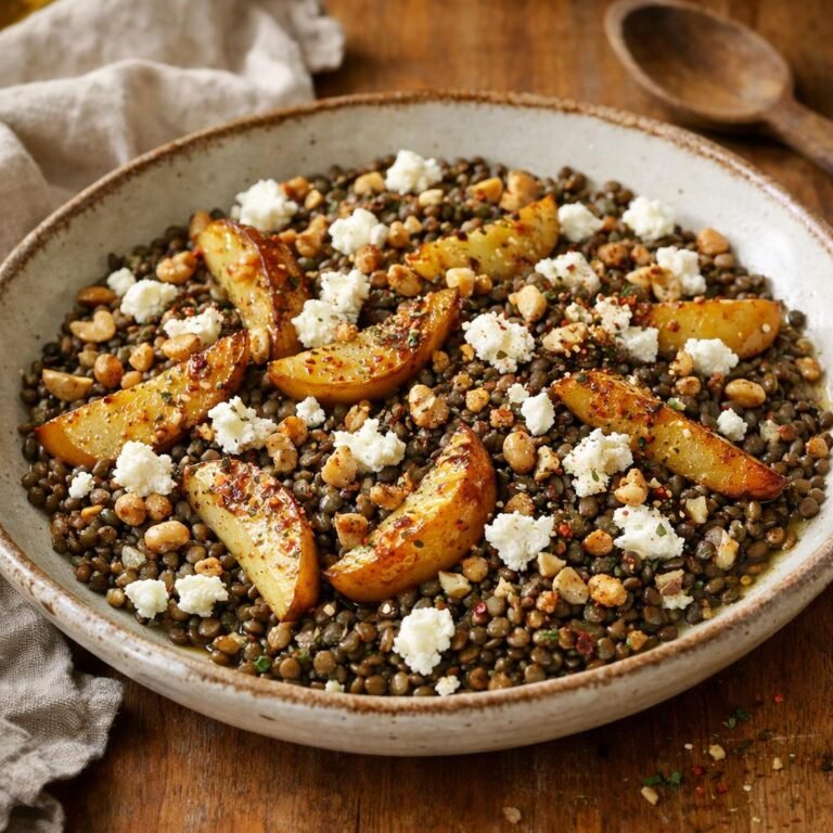 Salade tiède de lentilles