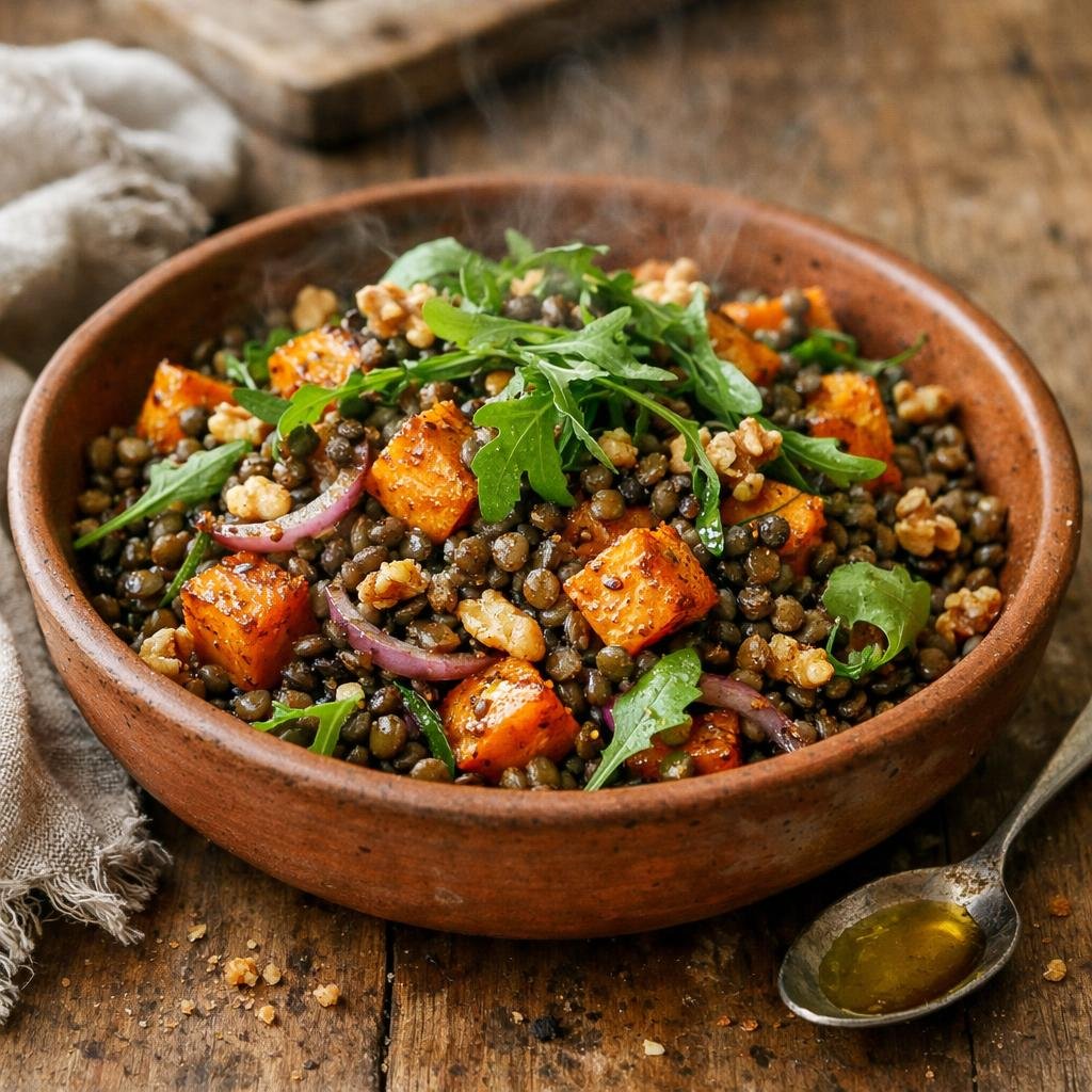 salade tiède de lentilles