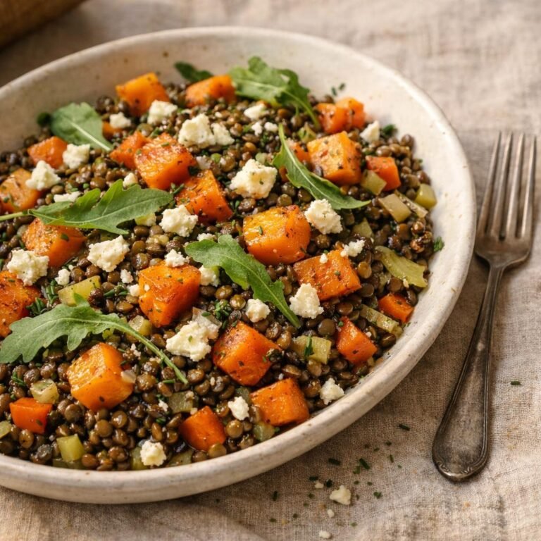 salade tiède de lentilles
