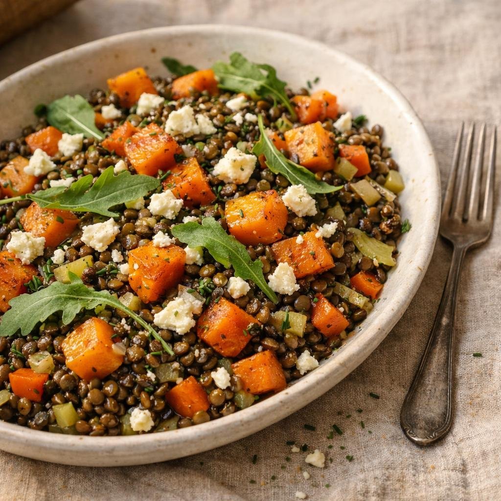 salade tiède de lentilles