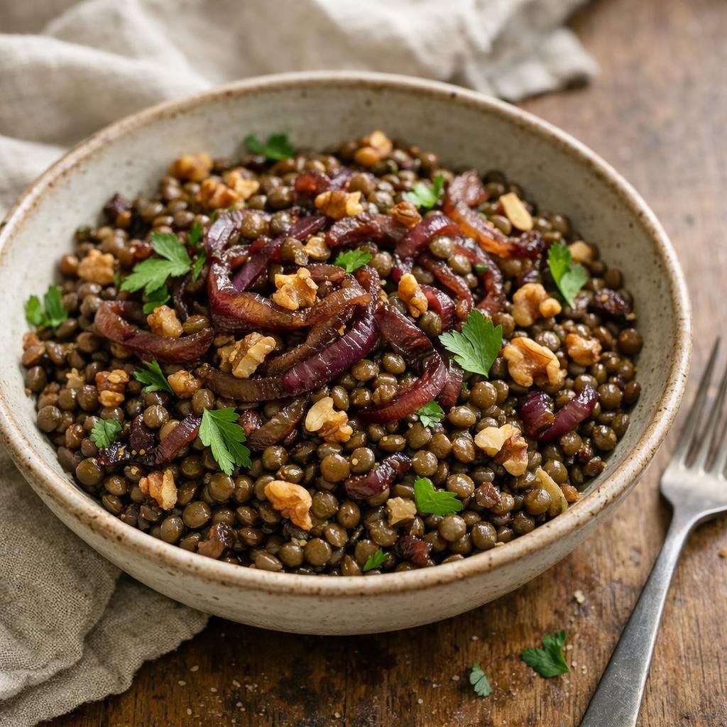 salade tiède de lentilles