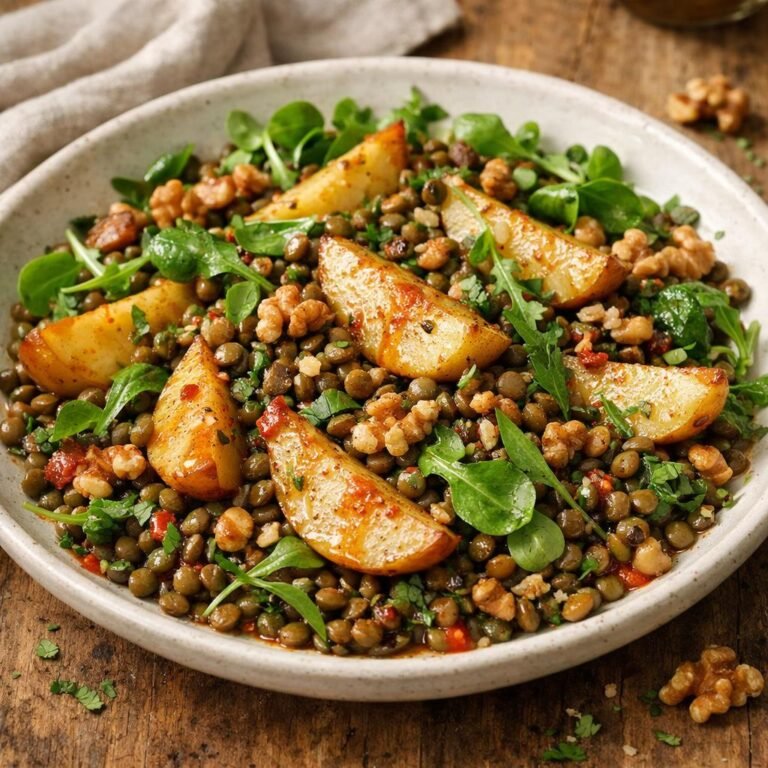 salade tiède de lentilles