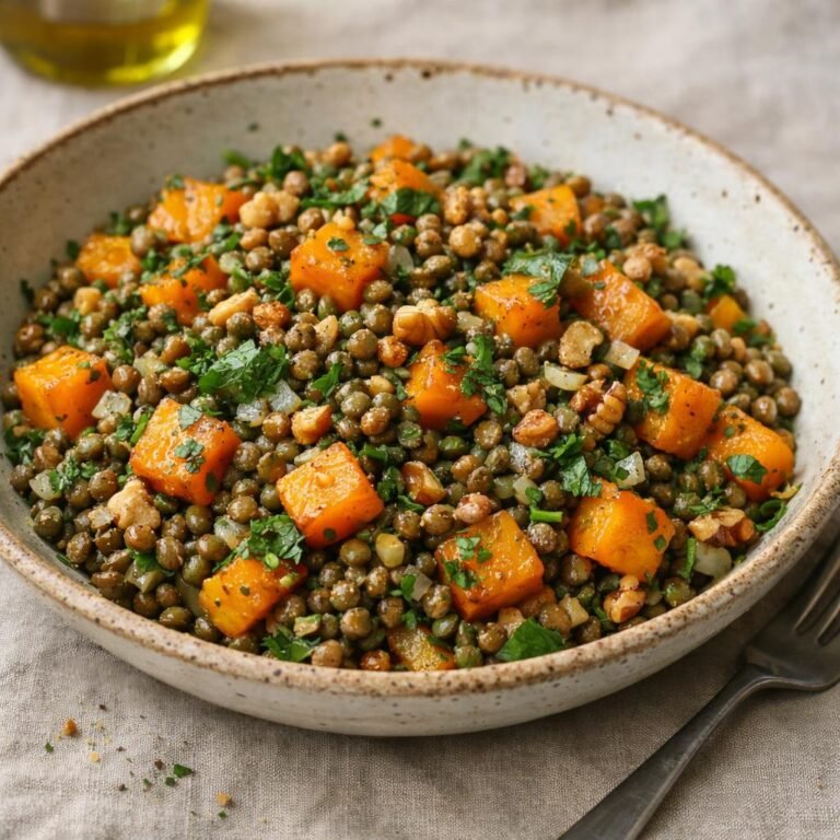 salade tiède de lentilles