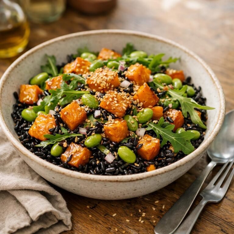 salade tiède de riz noir