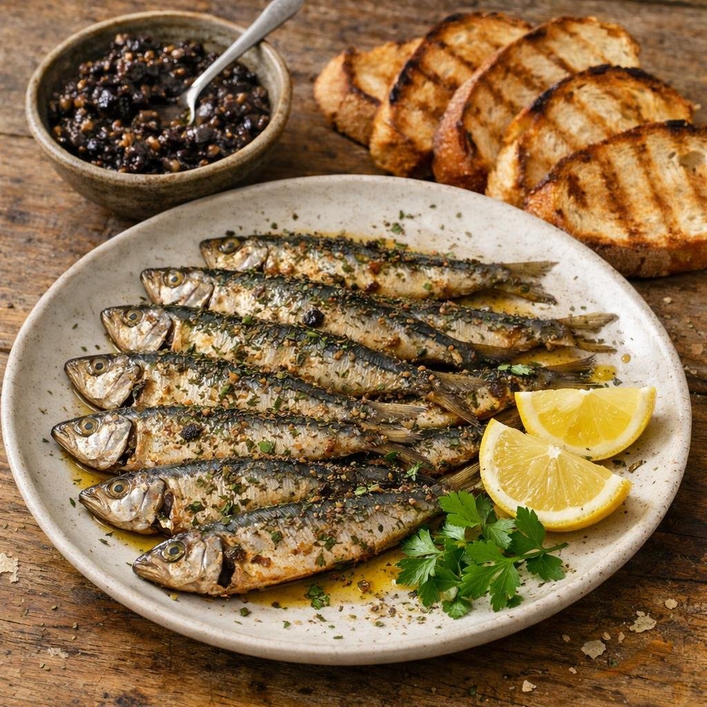 sardines marinées sarriette