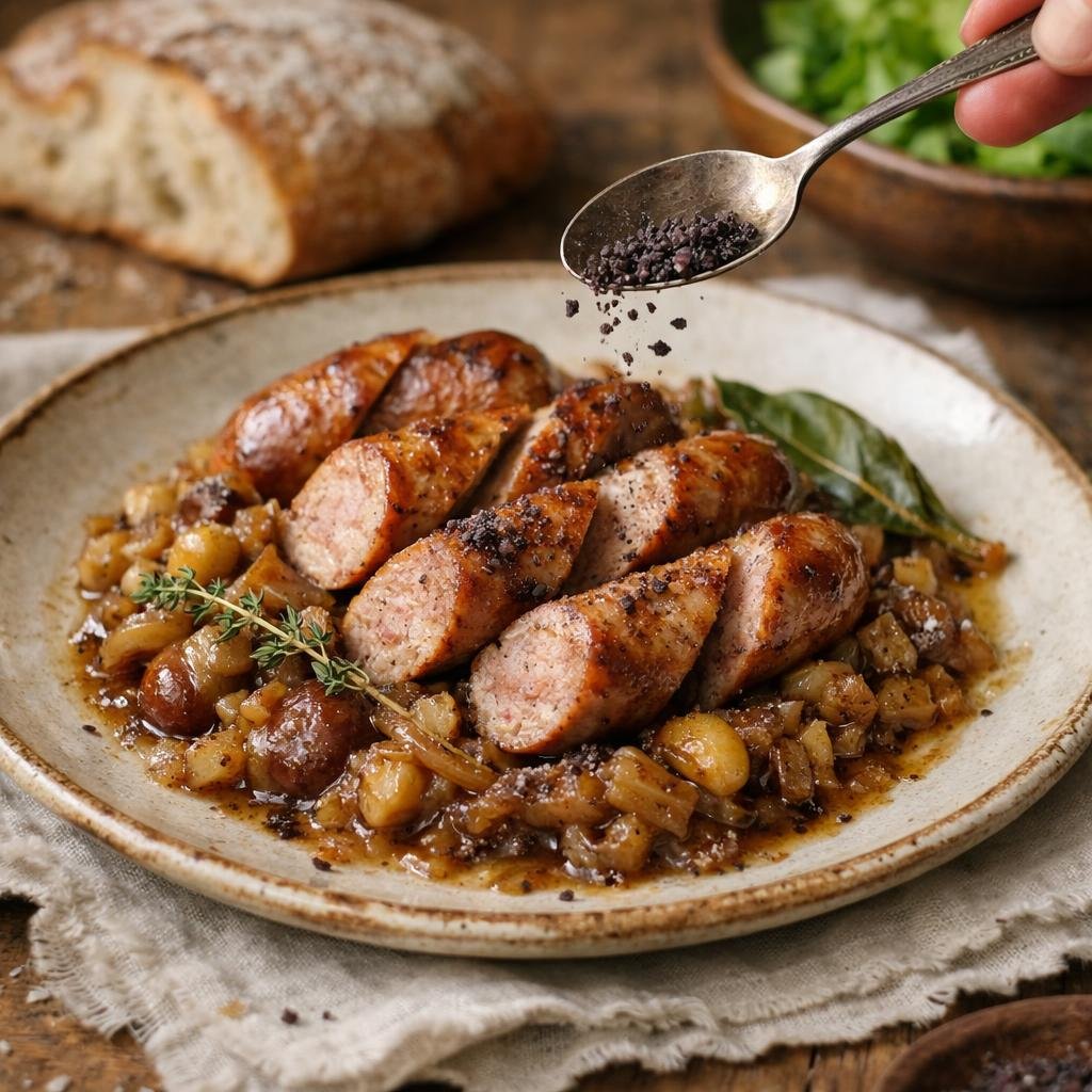Saucisse de porc aux châtaignes