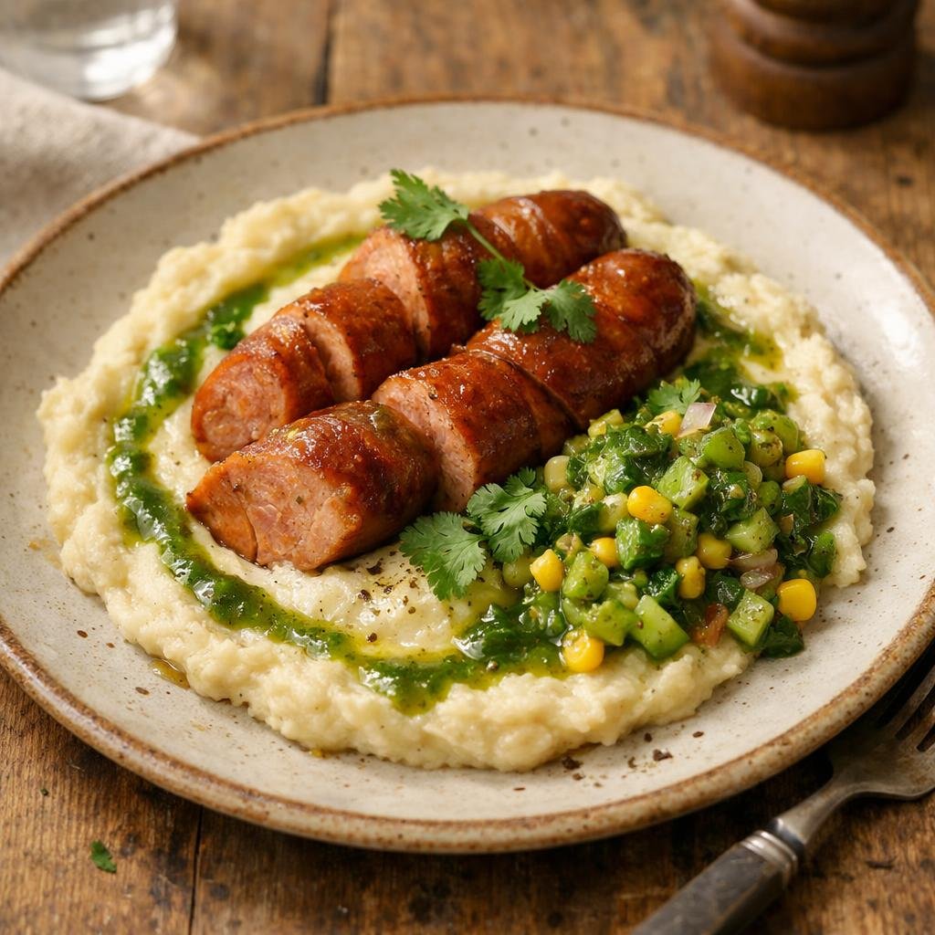 saucisse fumée poêlée