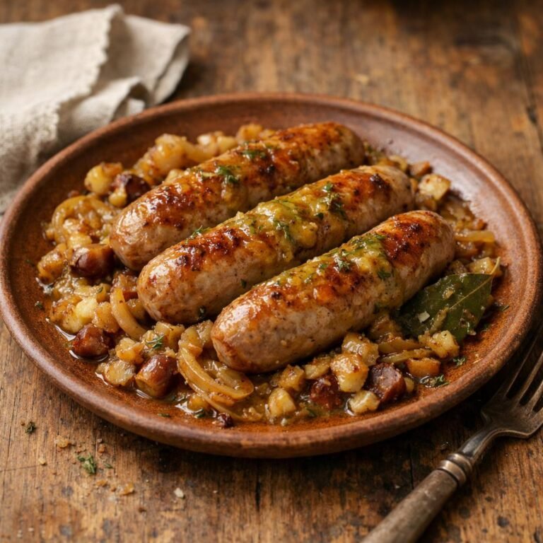 saucisses confites châtaignes
