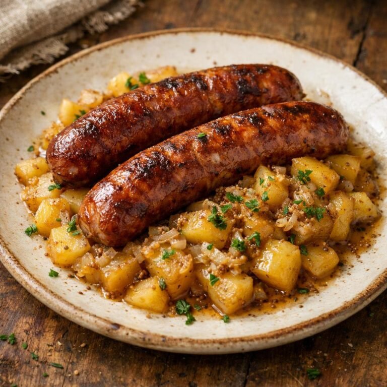 saucisses fumées poêlées