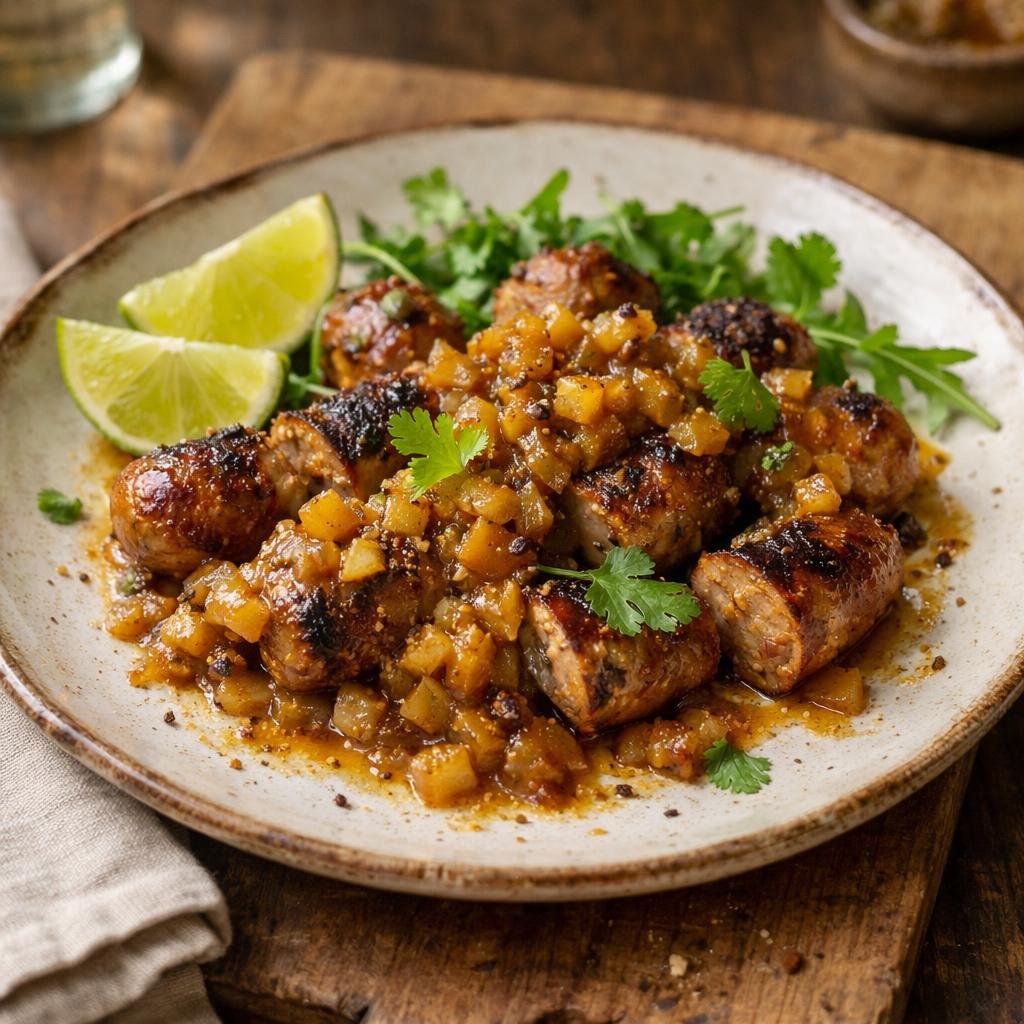 saucisses marinées curry