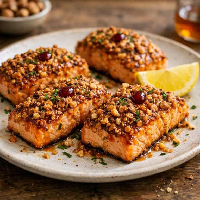 Saumon en croûte de noisette
