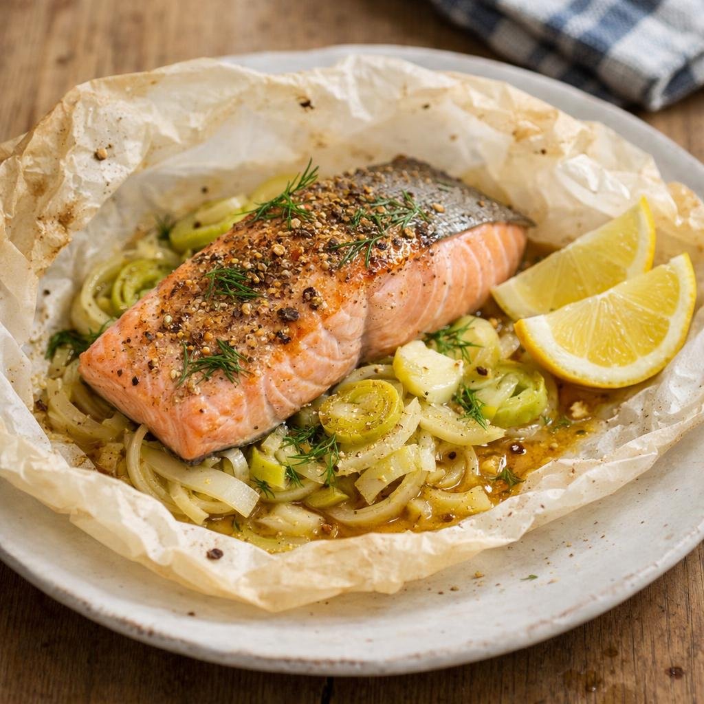 saumon en papillote fenouil