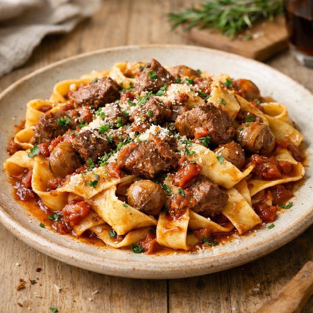 Sauté d'agneau et châtaignes