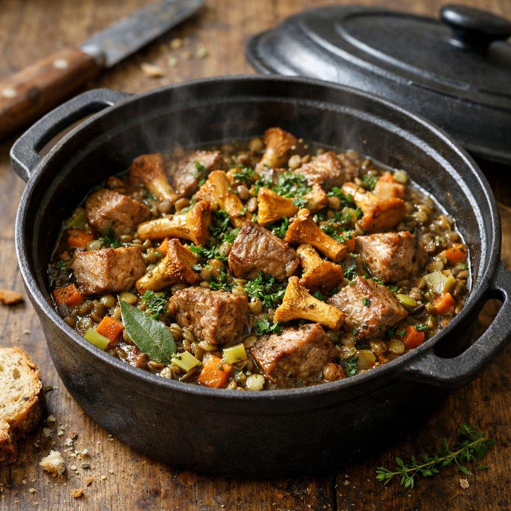 Sauté de porc aux girolles