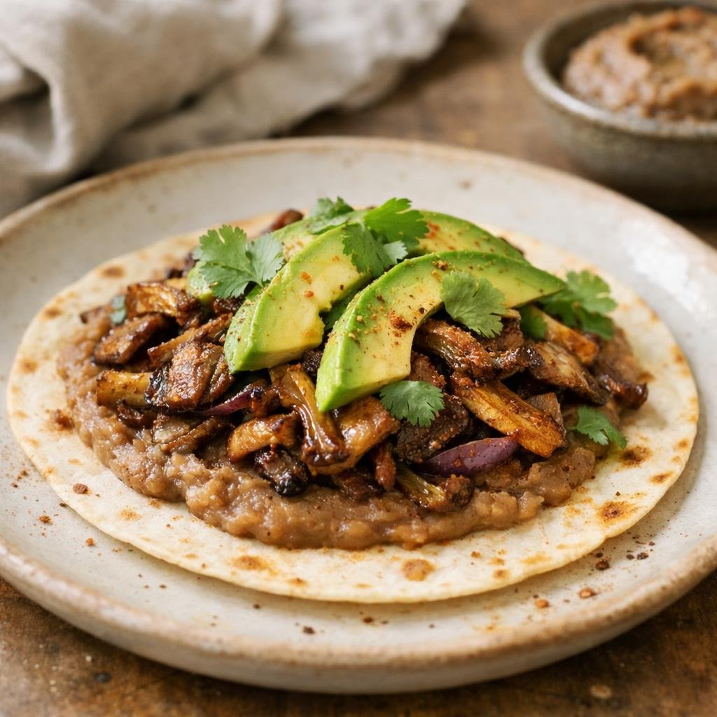 Tacos champignons marrons