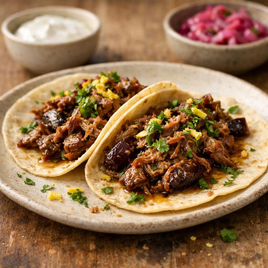 Tacos agneau confit