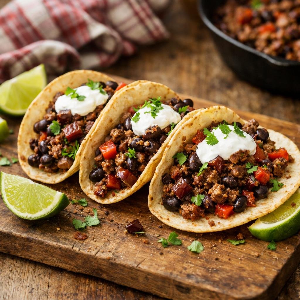 Tacos de bœuf chili doux