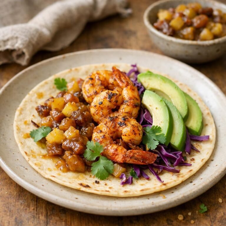 Tacos gambas grillées
