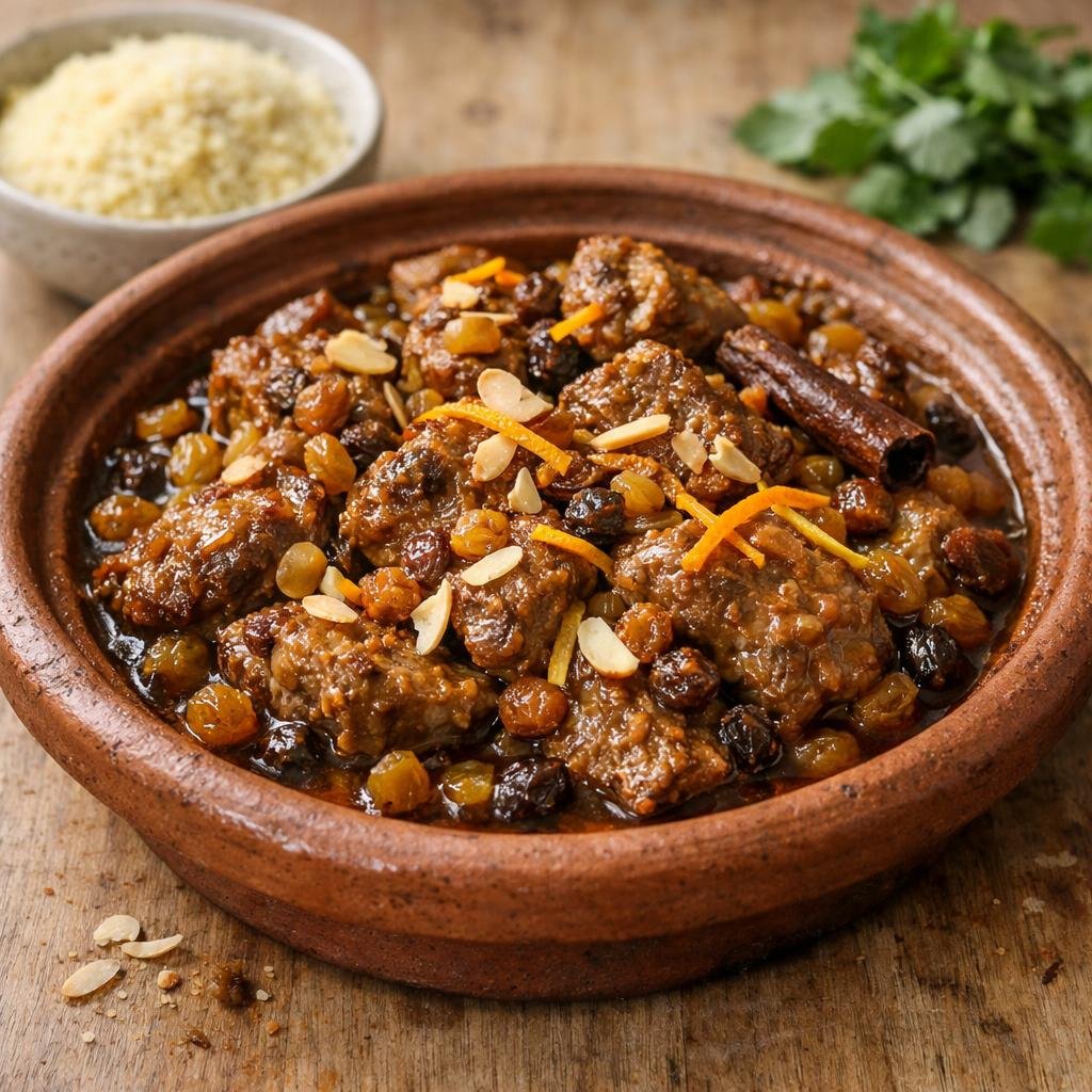 tajine d'agneau aux raisins