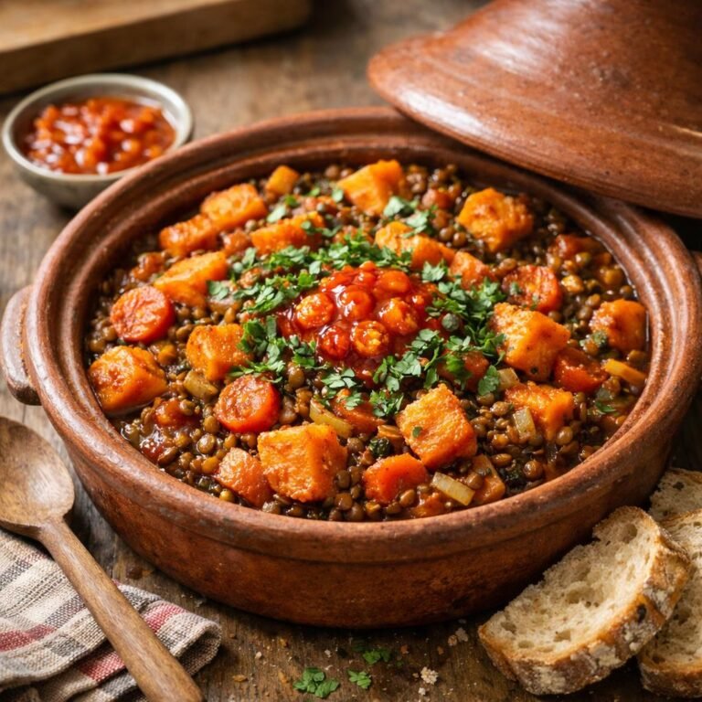 tajine lentilles patate douce
