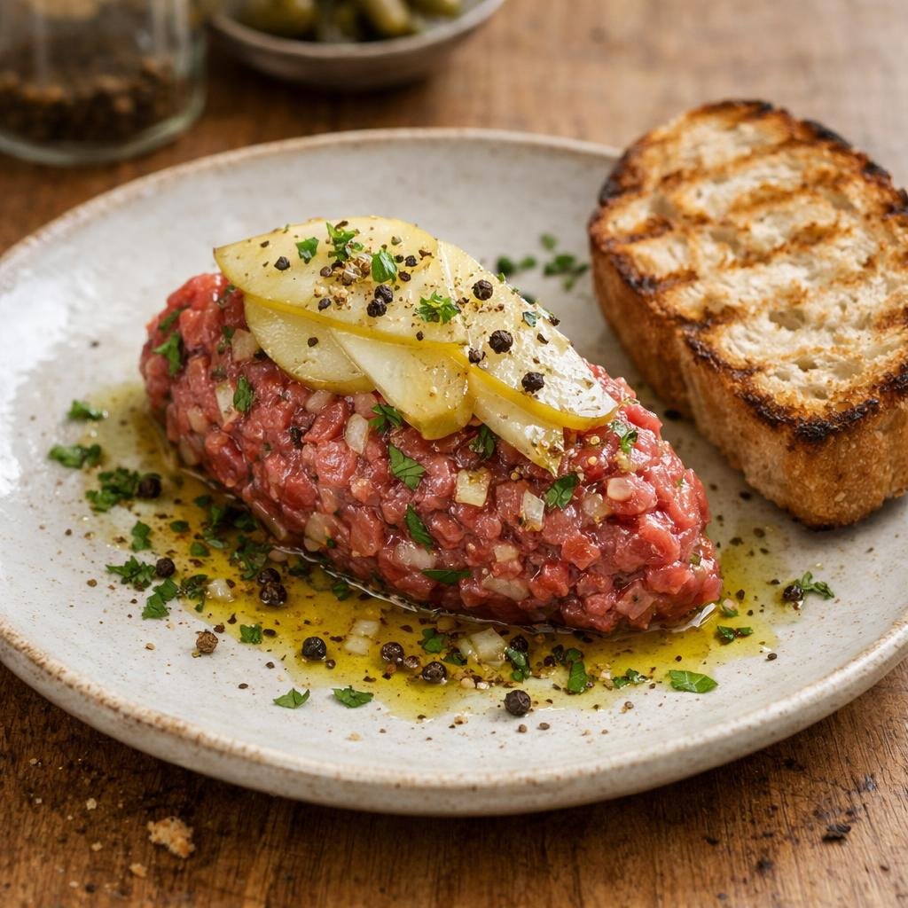 Tartare de bœuf automnal