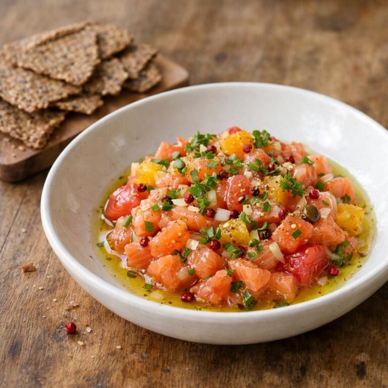 Tartare de saumon aux agrumes