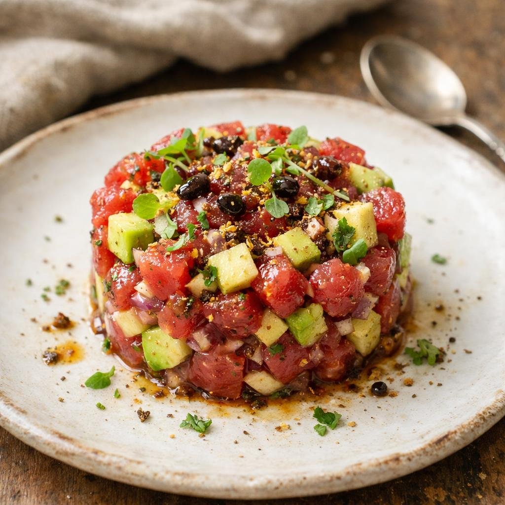 Tartare de thon à la Caféinée