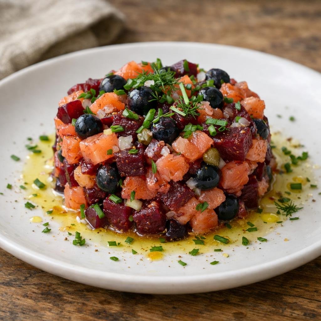 tartare truite myrtilles